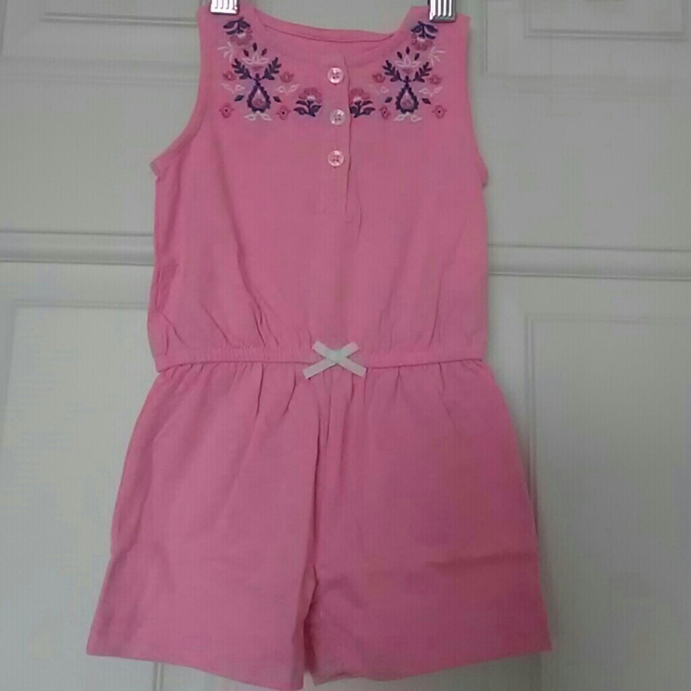 Floral embroidered romper