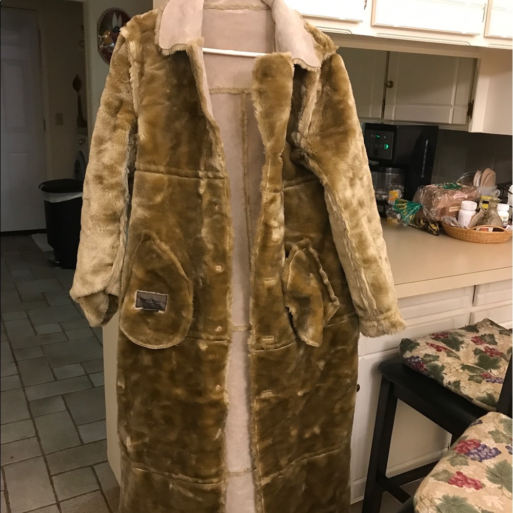 Leather Fur dress coat