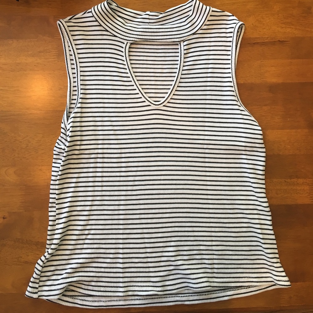 Black and white tank top