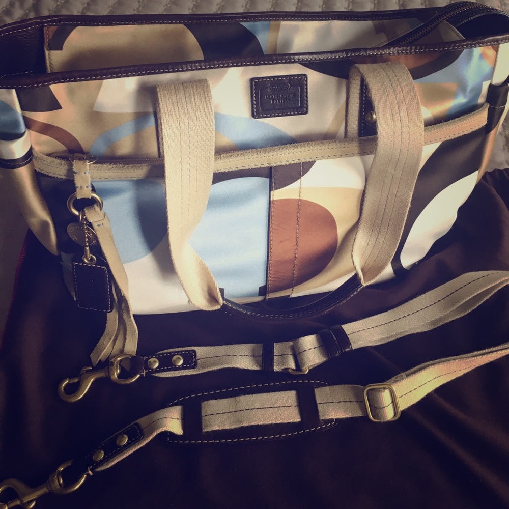 Coach Scarf Print Diaper Bag