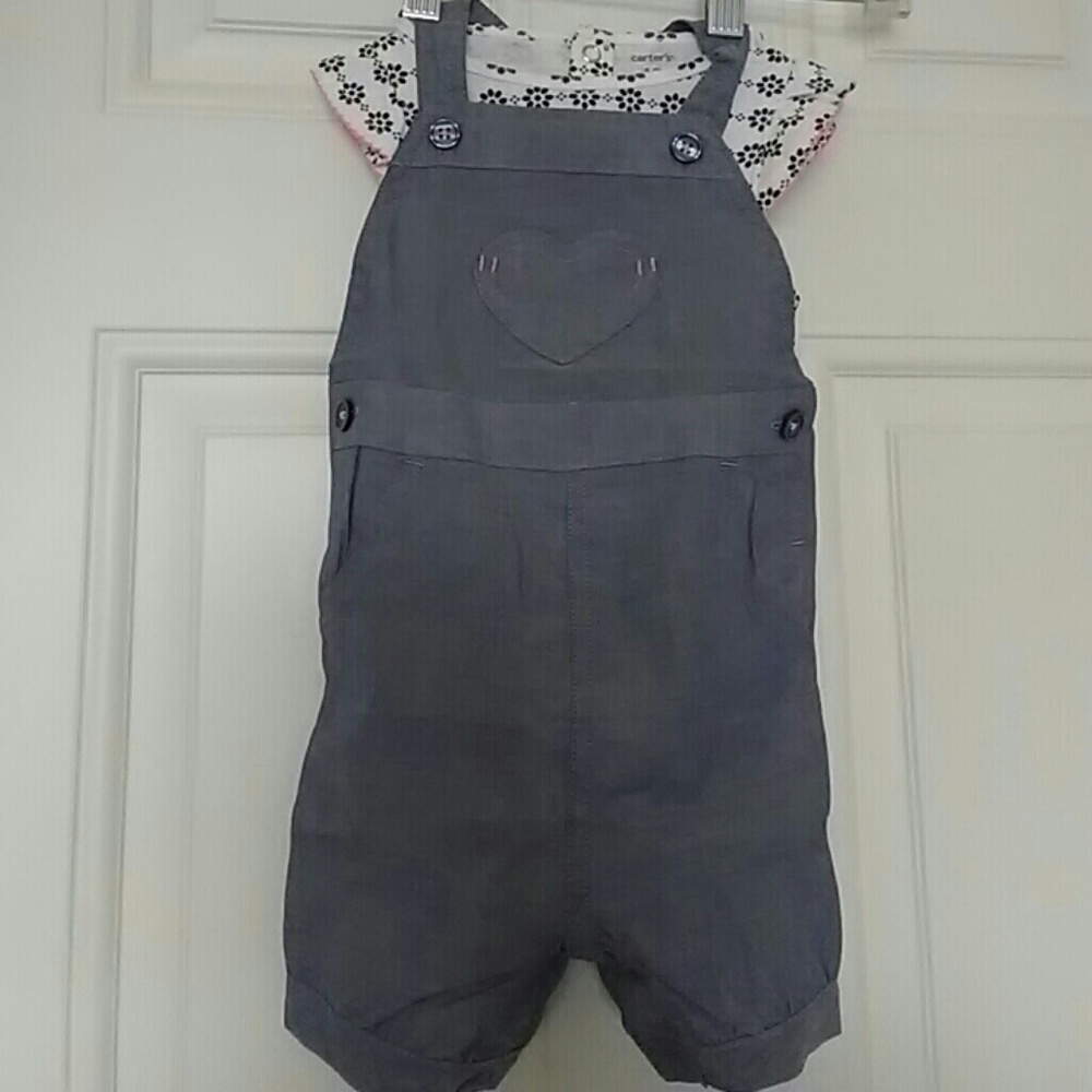 Two piece top and shirtalls set
