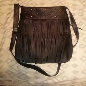 Black Fringe Purse