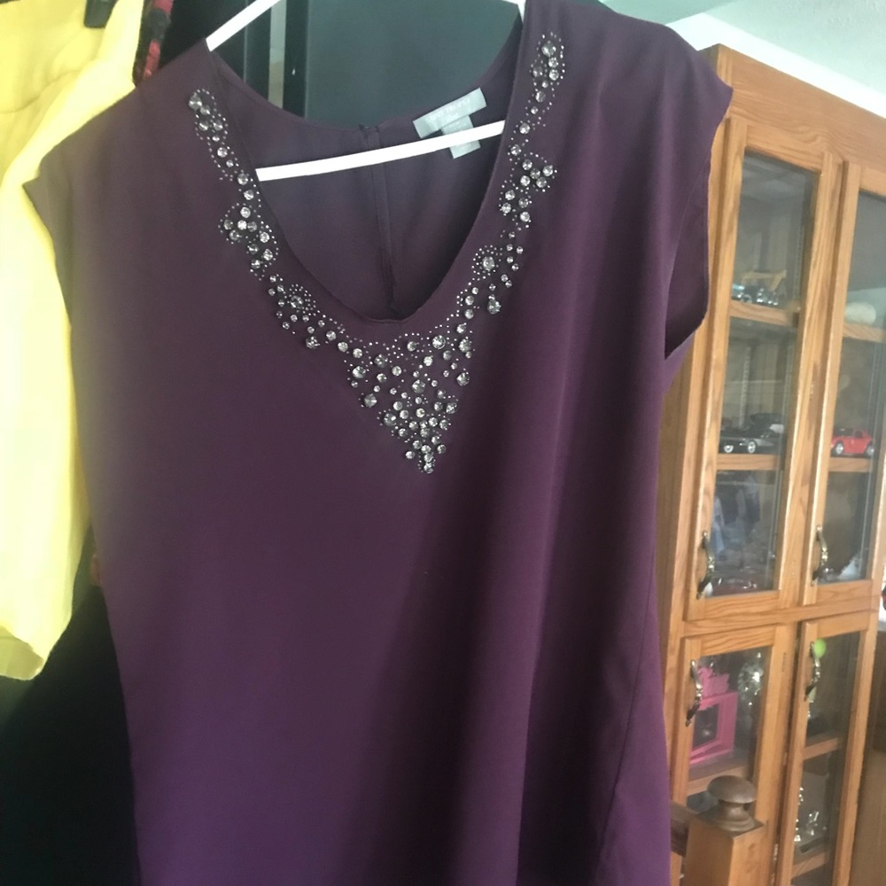 Purple polyester shirt