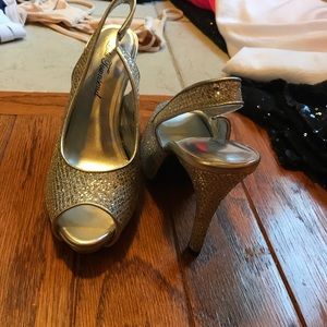 Lulu Townsend Silver Sequin 4" Heels