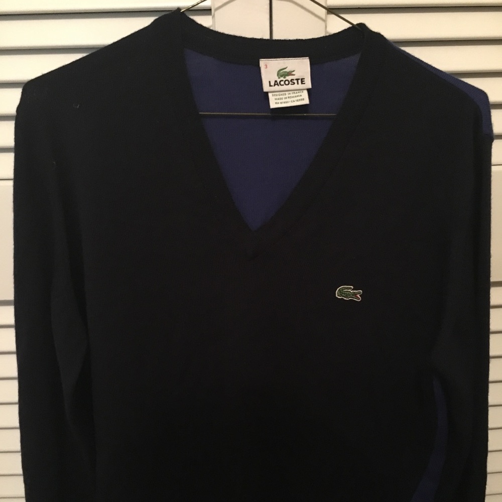 Men's medium Lacoste virgin lamb wool sweater