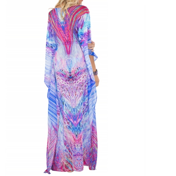 Multi Print kaftan maxi - Picture 2 of 2