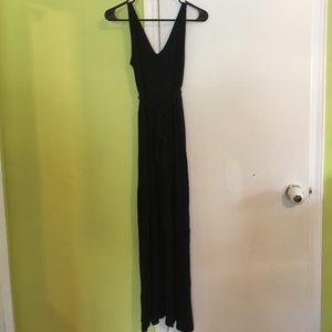 Black maternity maxi dress