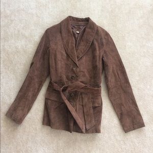 Brown leather jacket