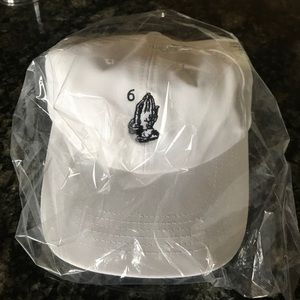 Drake Praying Hands White Baseball Hat