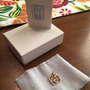 James Avery 14k Gold Retired French Heart Charm