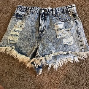 Denim shorts