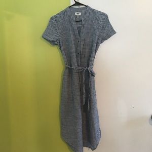 Gingham shirt dress