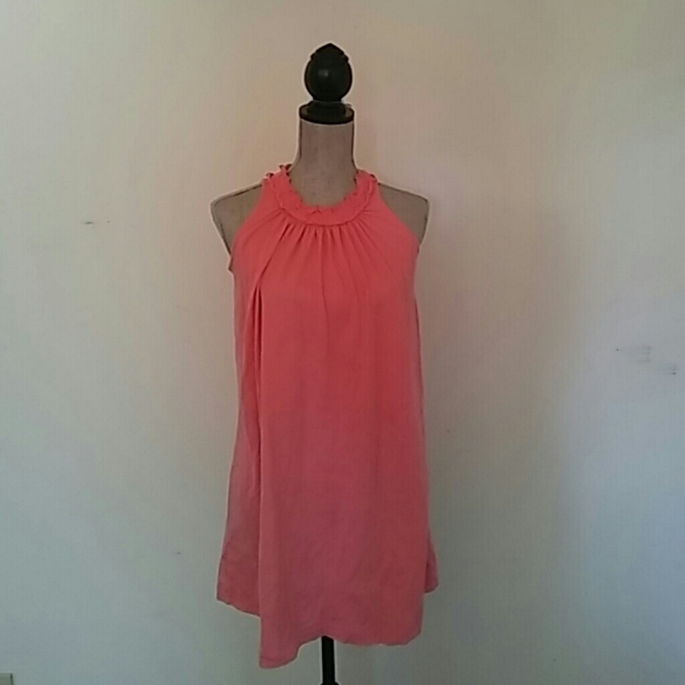 JCrew Salmon Colored Halter Mini Dress