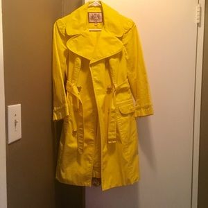 Juicy Couture long yellow trench coat/jacket
