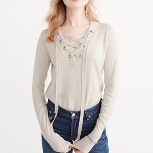 ISO Abercrombie Lace-Up Sweater Small
