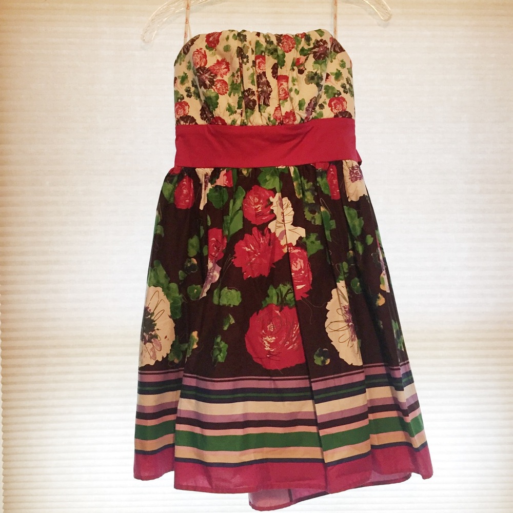 Floral Strapless Dress - NWOT