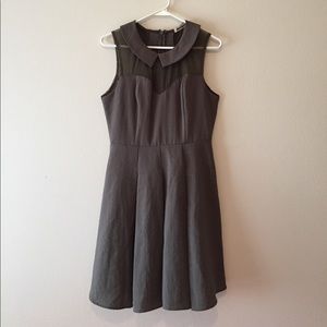 Olive Green Fit and Flare Dress