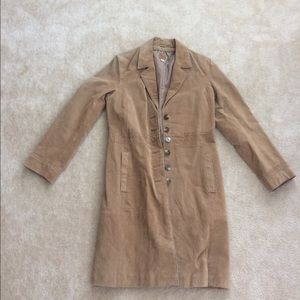 Long, leather jacket