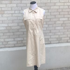 Brooks Brothers Cream Shirt Dress Size 8