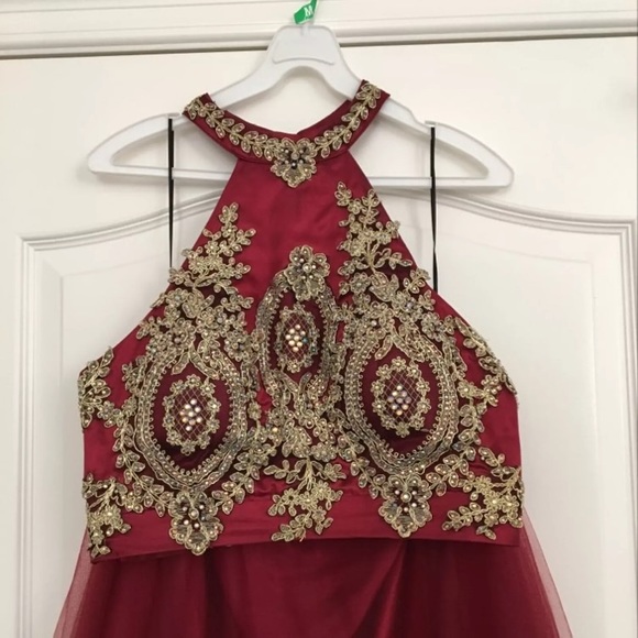 Two piece Royal Red Queen Gypsy Prom dress! - Picture 2 of 4