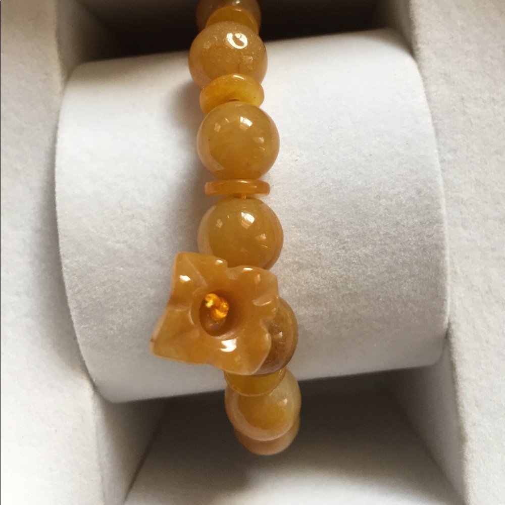 Golden Crystal Jade Bracelet