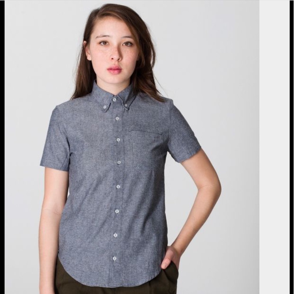 American Apparel short sleeve button up