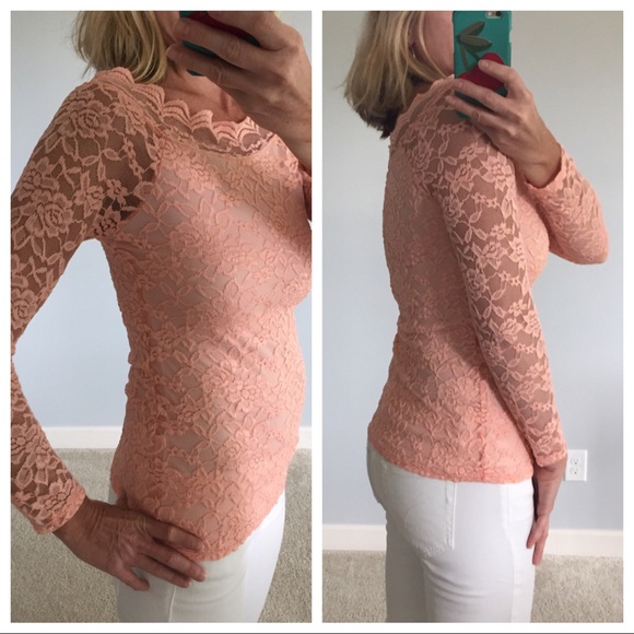 Peach Lace Top - Picture 3 of 3