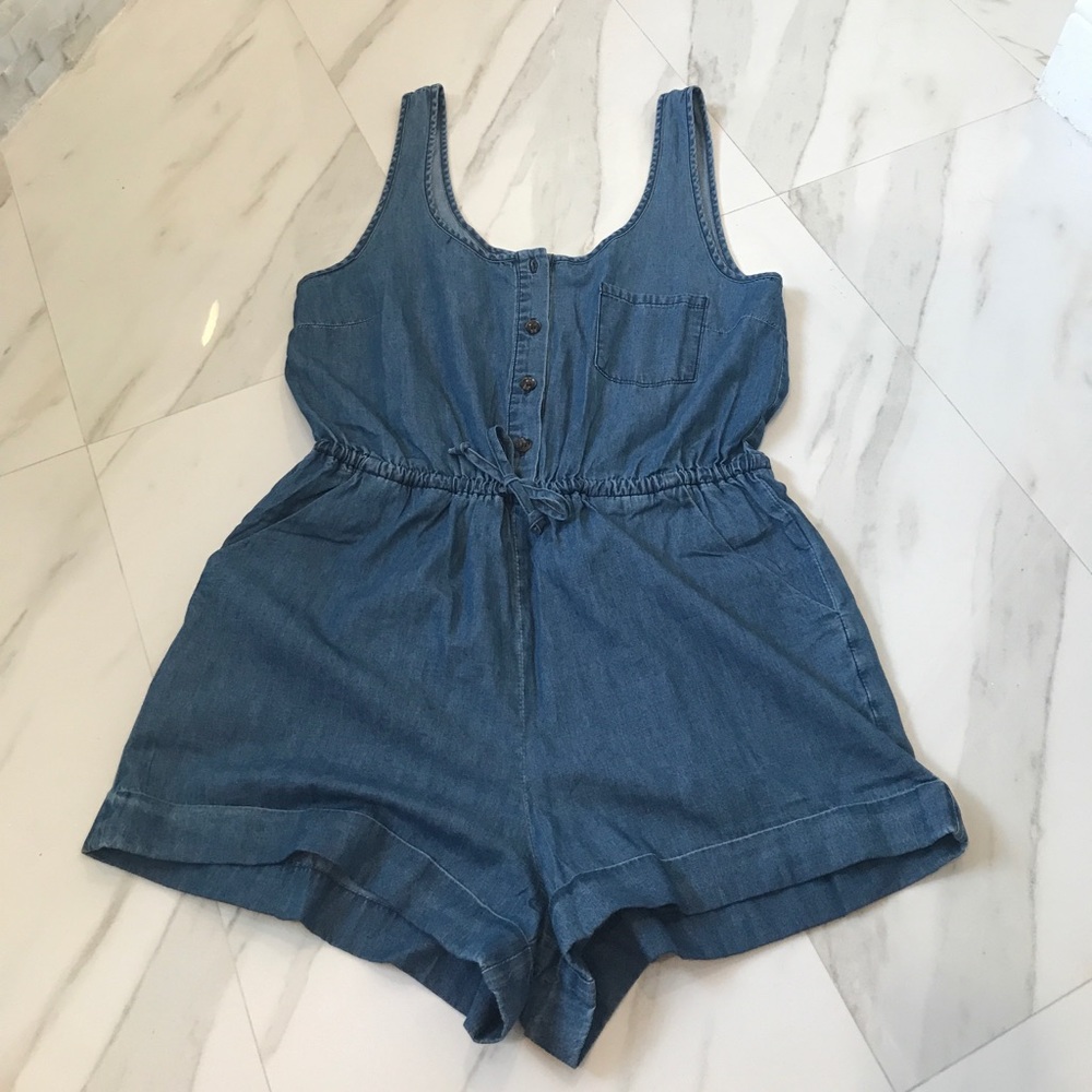 Wyld Hart chambray denim romper