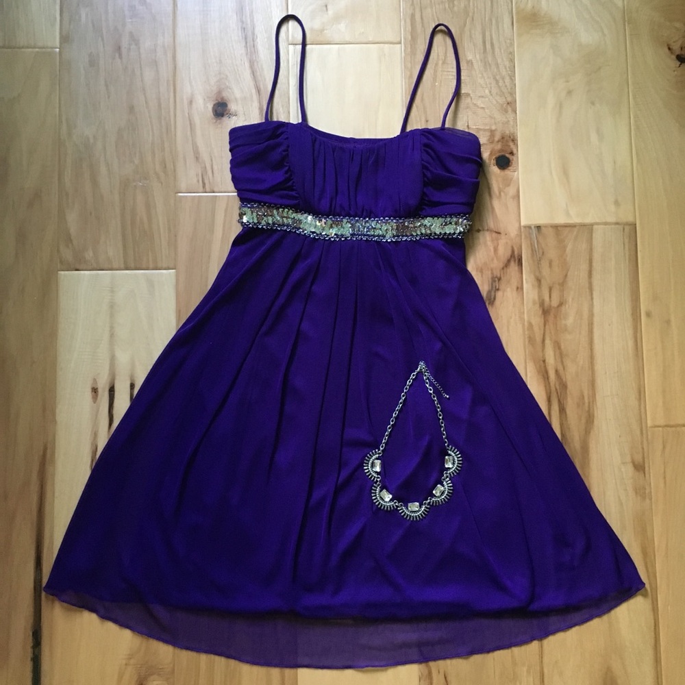 Purple mini dress