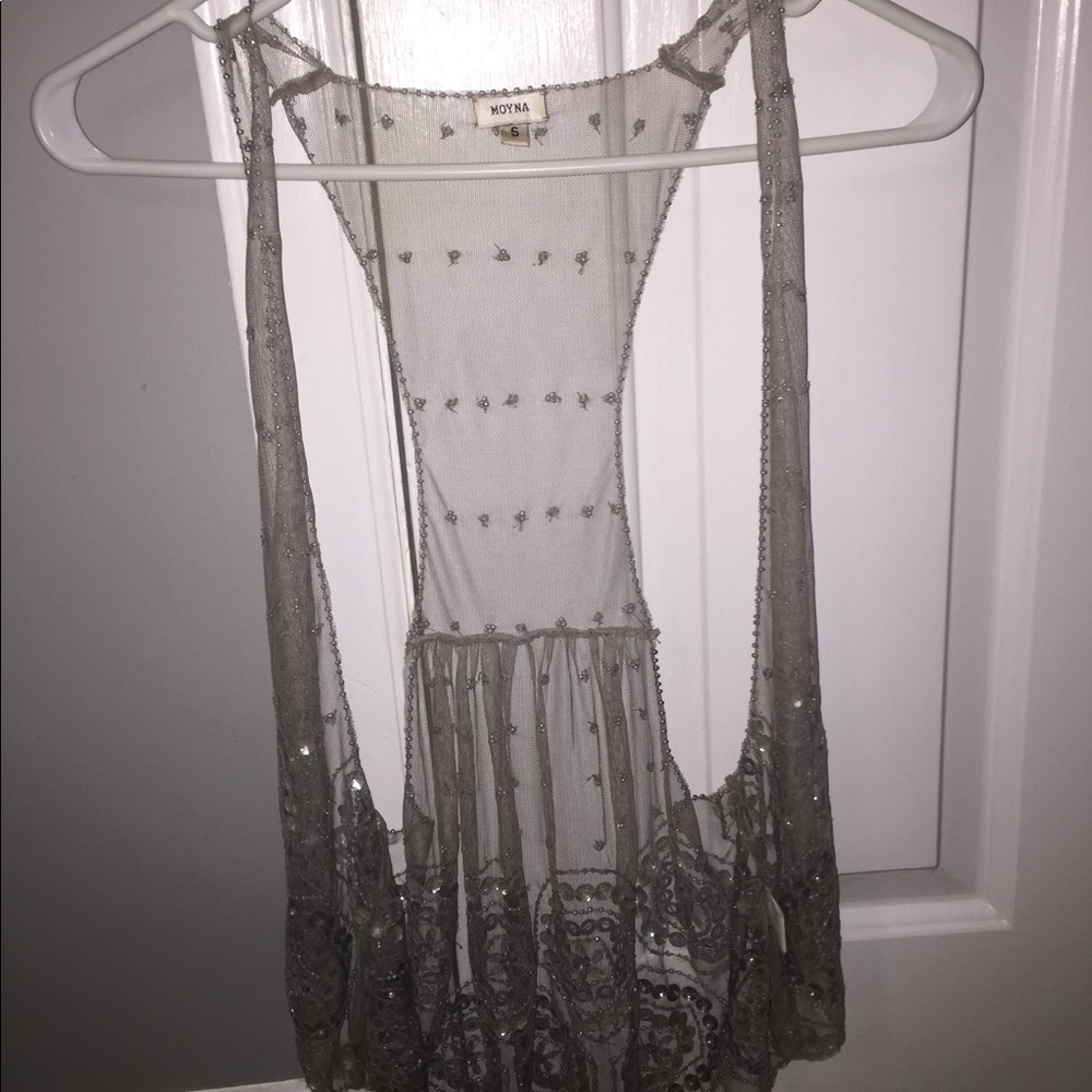 Moyna Silver Beaded Vest