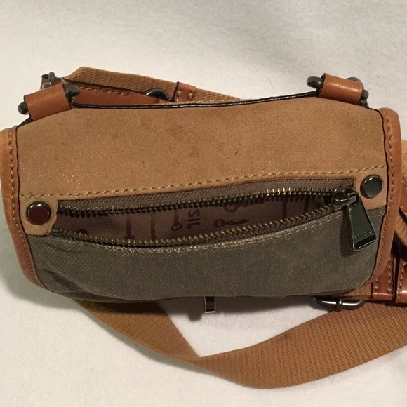 🐿 Fossil Emilia Crossbody Bag - Leather & Canvas - Picture 7 of 7
