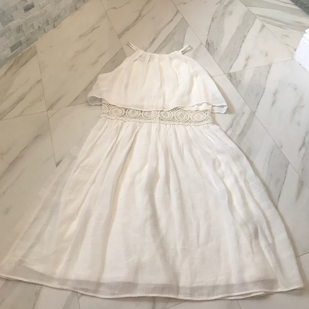 NWOT BCX white dress cut out details