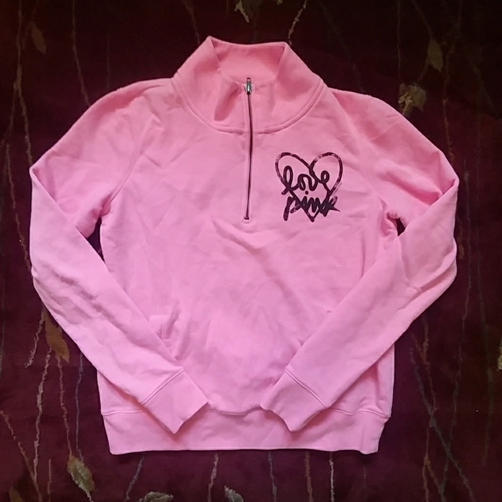 PINK Halfzip Sweatshirt Size M