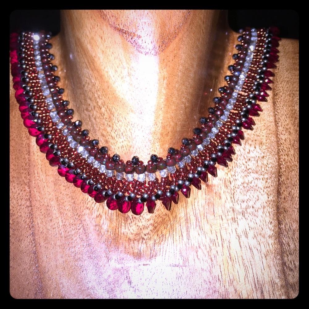 Stunning Swarovski crystal beaded necklace