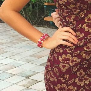 Gorgeous sparkly garnet and gold bracelet
