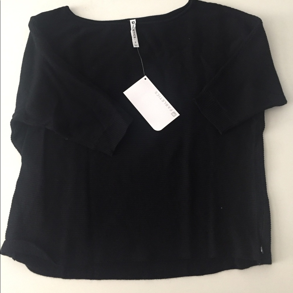 Black Ribbed Dolman Sweater