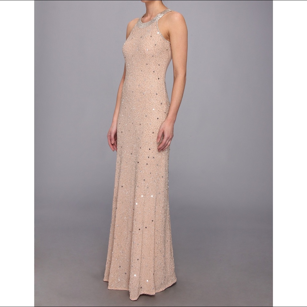 Adrianna Papell Caviar Sheath Beaded Dress