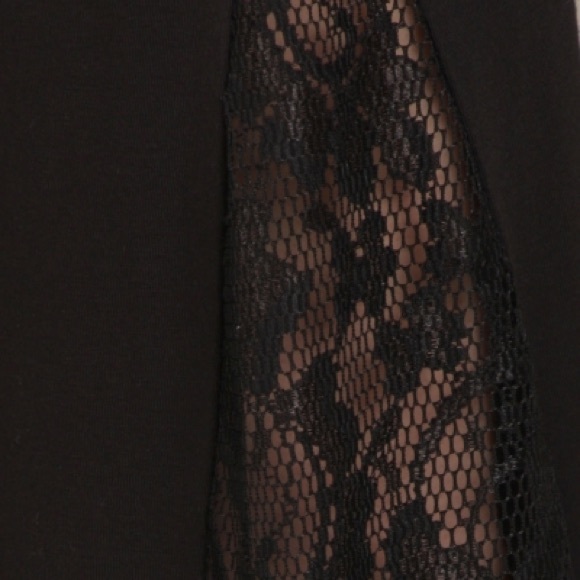 JOSIE Lace bell bottom pants - BLACK - Picture 3 of 3