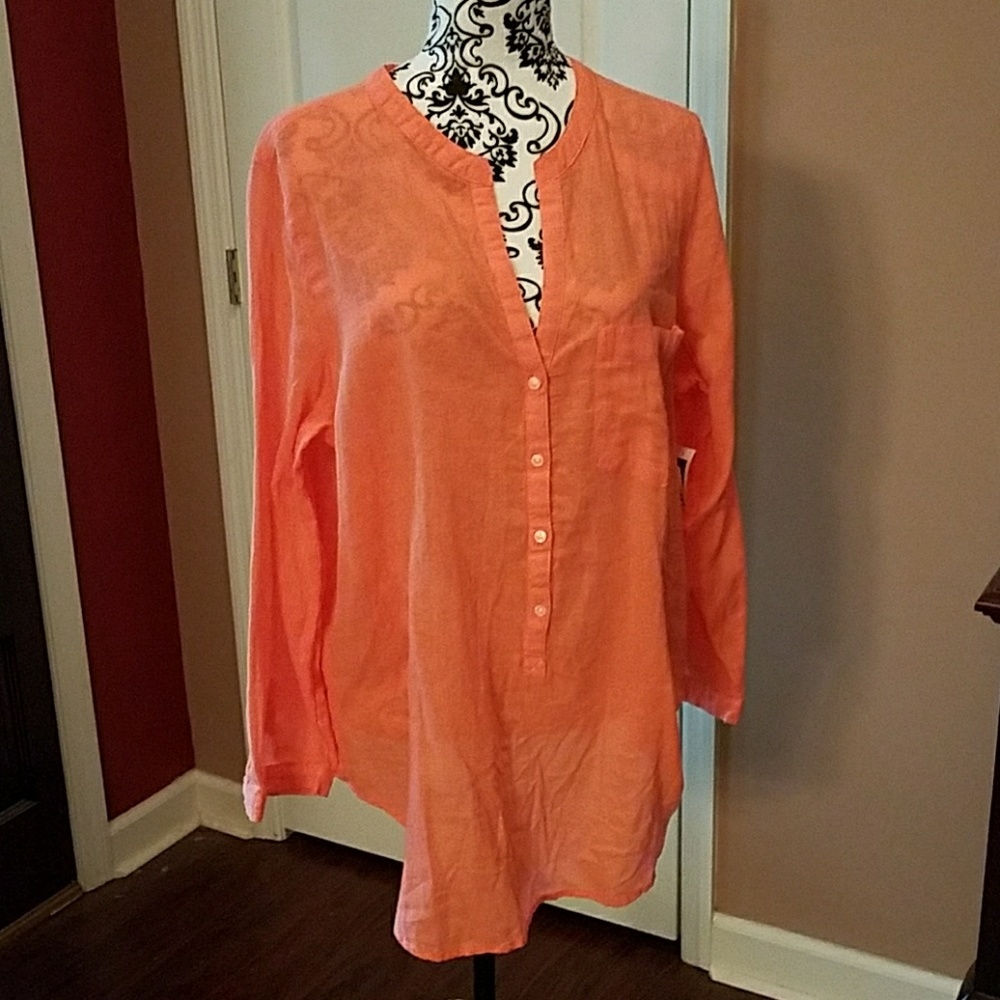 Light weight cotton long sleeve tunic nwt