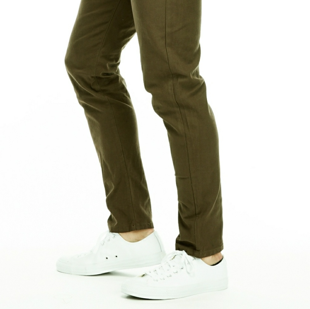 Military Green Slim Fit Jeans - Picture 3 of 4