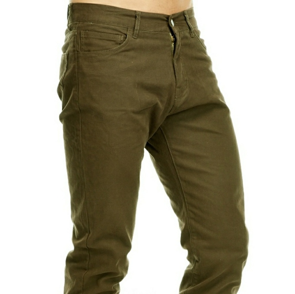 Military Green Slim Fit Jeans - Picture 4 of 4