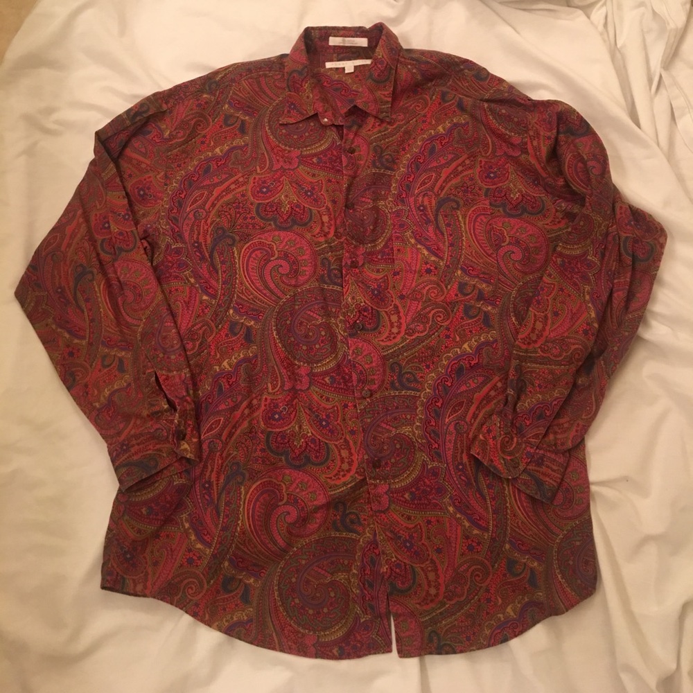 Perry Ellis Paisley Men's Button Down