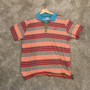 Colorful striped Nike polo