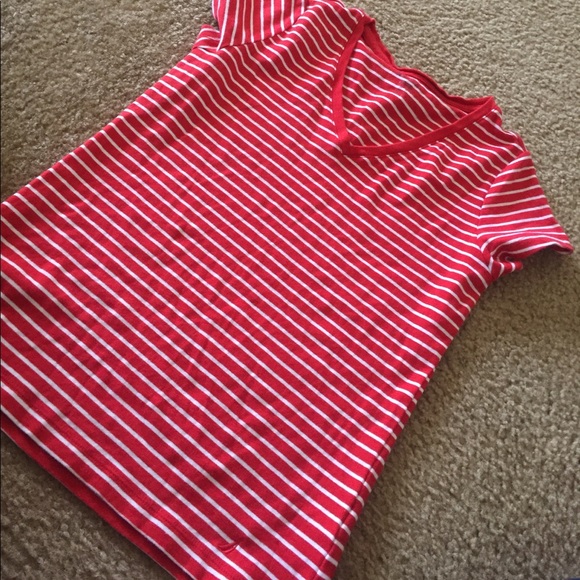 Red and white striped nautica T-shirt - Picture 1 of 4