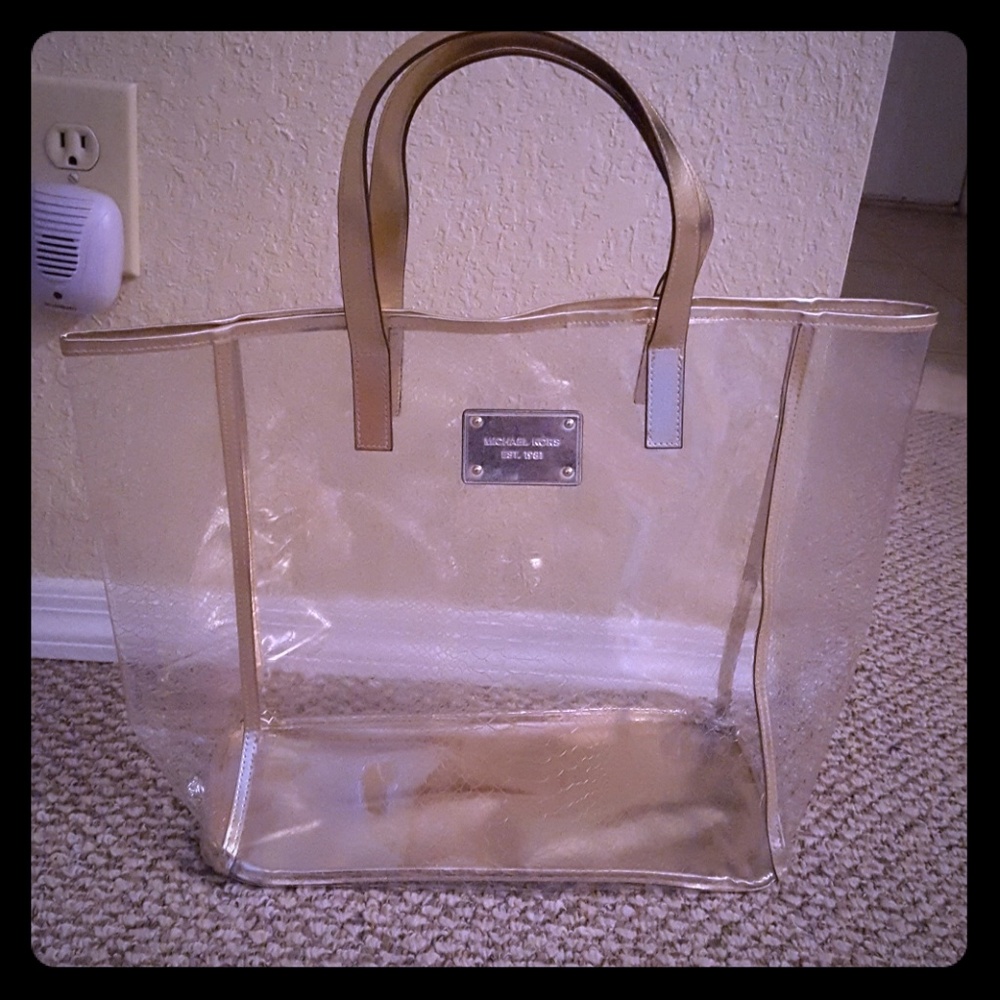Clear Michael kors pool bag