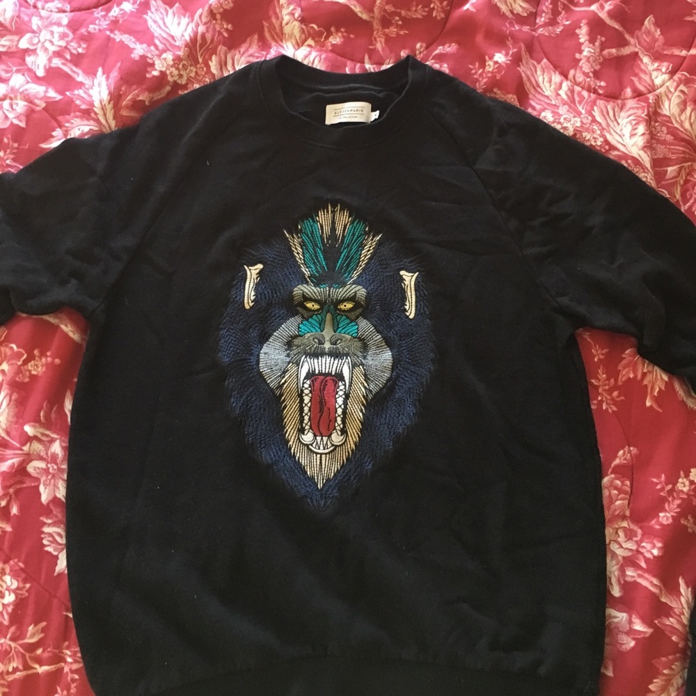 Men's eleven Paris embroidered baboon sweater