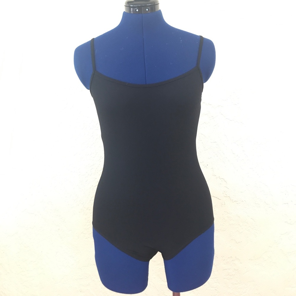 Block Camisole Leotard with Decorative back