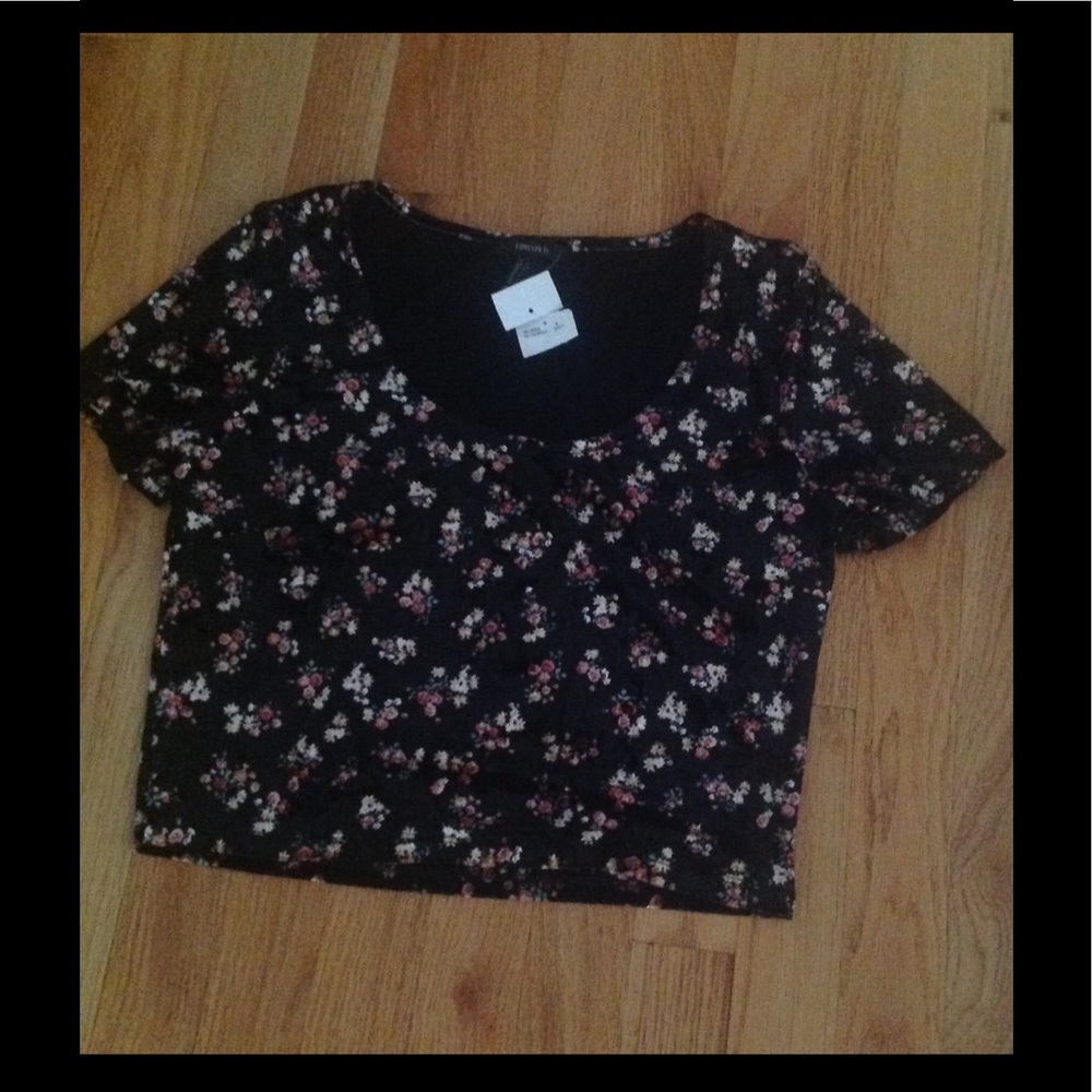 Dark floral hanging blouse