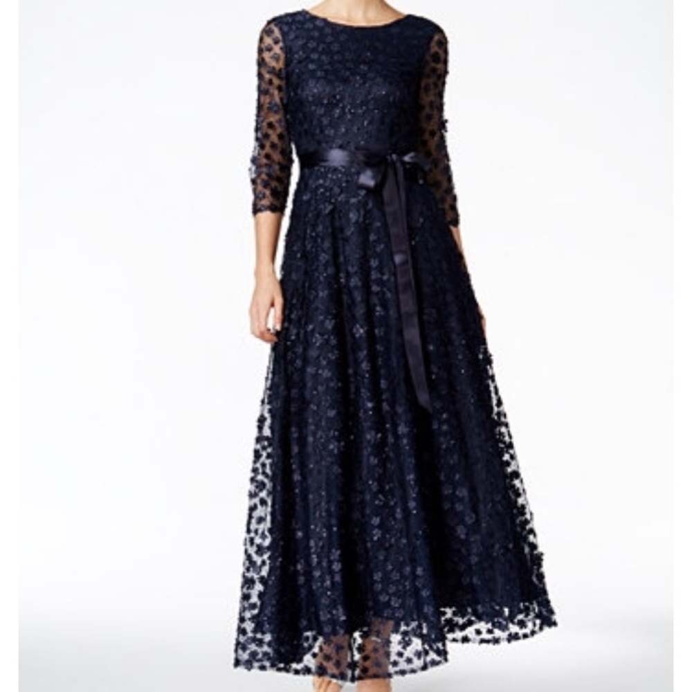 Tahari Navy Gown