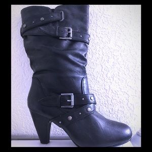 Black Buckle Boots